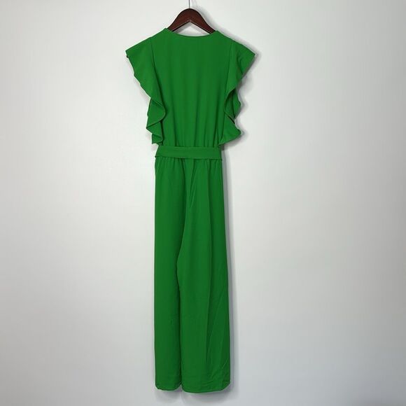 Hutch Zia Green Belted Jumpsuit with Ruffles XS - Picture 5 of 7